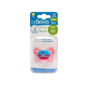 Picture of Dr. Brown's Prevent Butterfly Pacifier Stage 1 Pink 2-Pack (PV12301-P4)