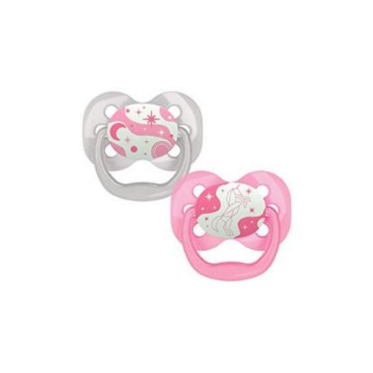 Picture of Dr. Brown's Advantage Pacifiers, Stage 1, Glow in the Dark, Pink, 2-Pack (PA12003-INTL)