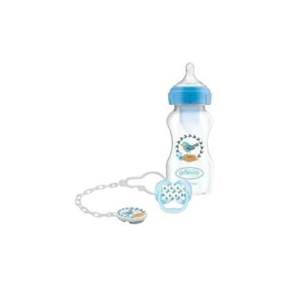 Picture of Dr. Brown's Wide-Neck Options+ Bottle + Soother Gift Set - BLUE, PP (WB91612-INTLX)