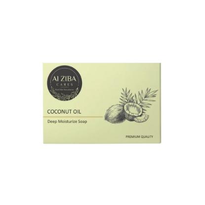 Picture of Alziba Cares Coconut Oil Deep Moisturizing Bathing Soap Bar 100gm