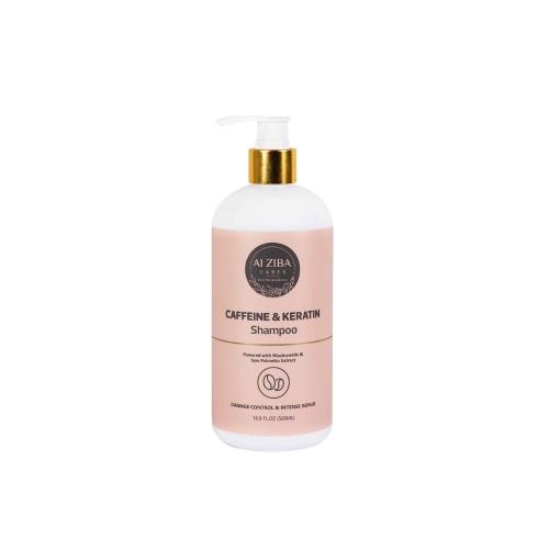 Picture of Alziba Cares Caffeine and keratin Shampoo for Damage Control and Intense Repair 500ml