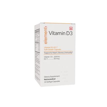 Picture of Element1 Vitamin D3 + K2 2000 IU/50mcg (30 Capsules)