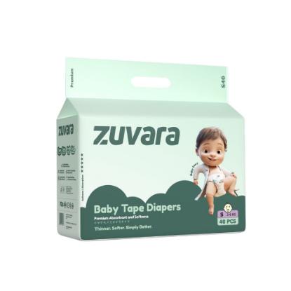 Picture of Zuvara Baby Tape Diaper - S (Pack Of 40)