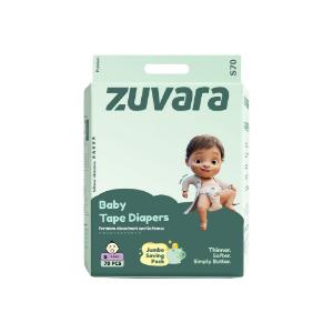 Picture of Zuvara Premium Baby Taped Diaper - S (Pack of 70)