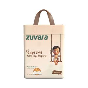 Picture of Zuvara Supreme Tape Diapers - NB (Pack of 22) 