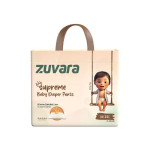 Picture of Zuvara Supreme Baby Tape Diaper - M (Pack of 36)