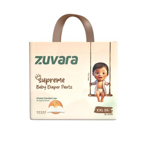Picture of Zuvara Supreme Baby Tape Diaper - XXL (Pack of 36)