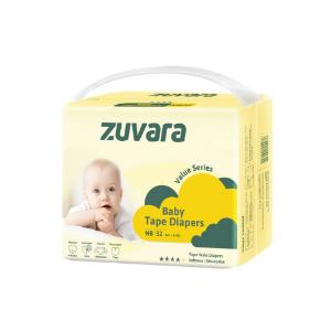 Picture of Zuvara Value Series Taped Diaper - NB (Pack of 32)