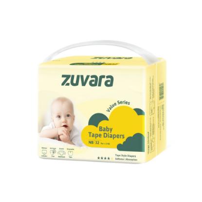 Picture of Zuvara Value Series Taped Diaper - NB (Pack of 32)