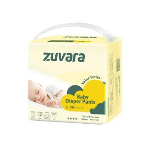 Picture of Zuvara Value Series Taped Diaper - L (Pack of 28) 