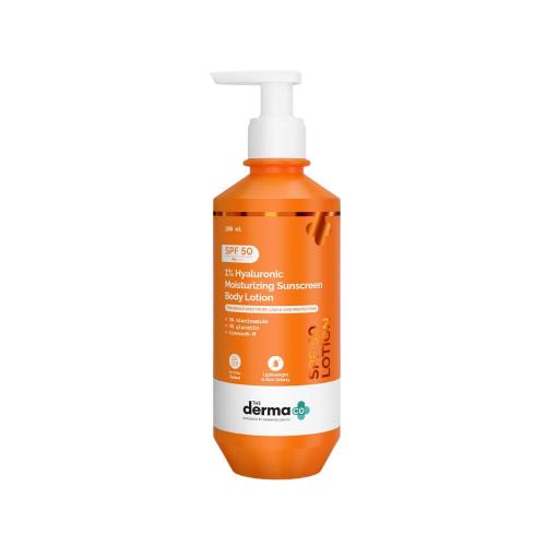 Picture of The Derma Co 1% Hyaluronic Acid Moisturizing Sunscreen Body Lotion SPF 50 PA++++ 200ml